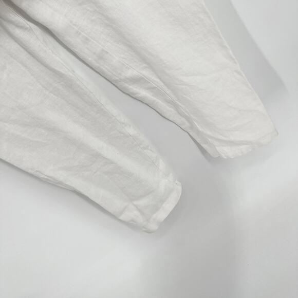 Enza Costa Womens Strappy French Linen Jumpsuit NEW Adjustable Straps 1/S White - Picture 5 of 14